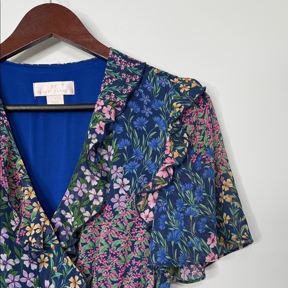 Rachel Parcell Floral V-Neck Ruffle Dress Size 6 - Picture 6 of 12
